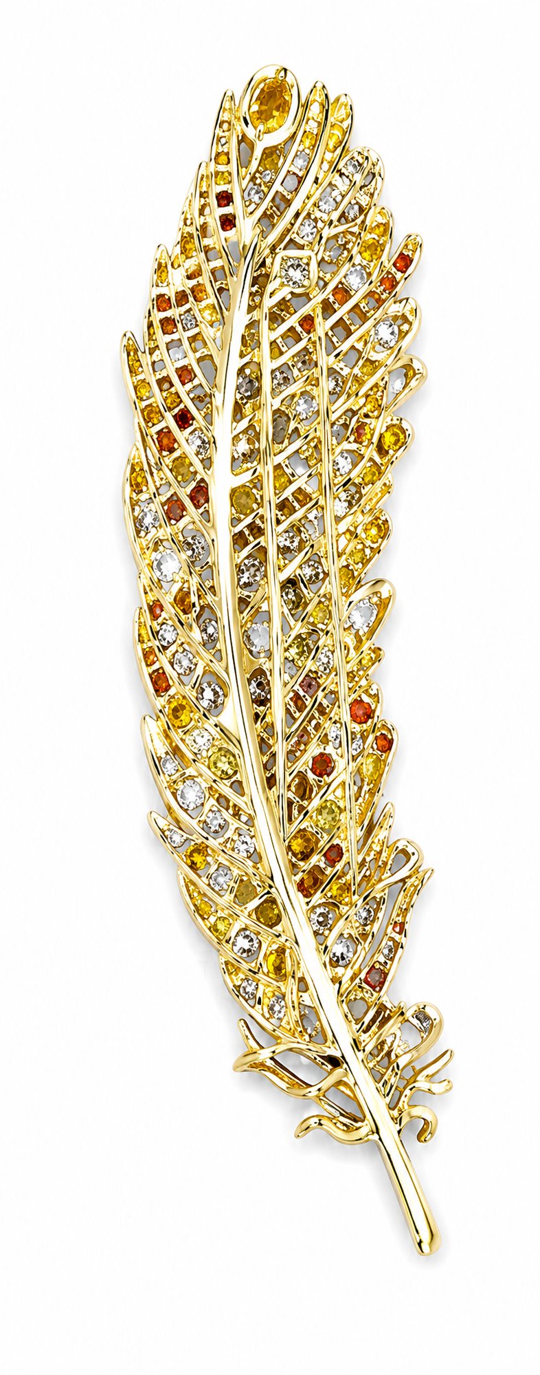 Piuma · back view · ajour pavé construction