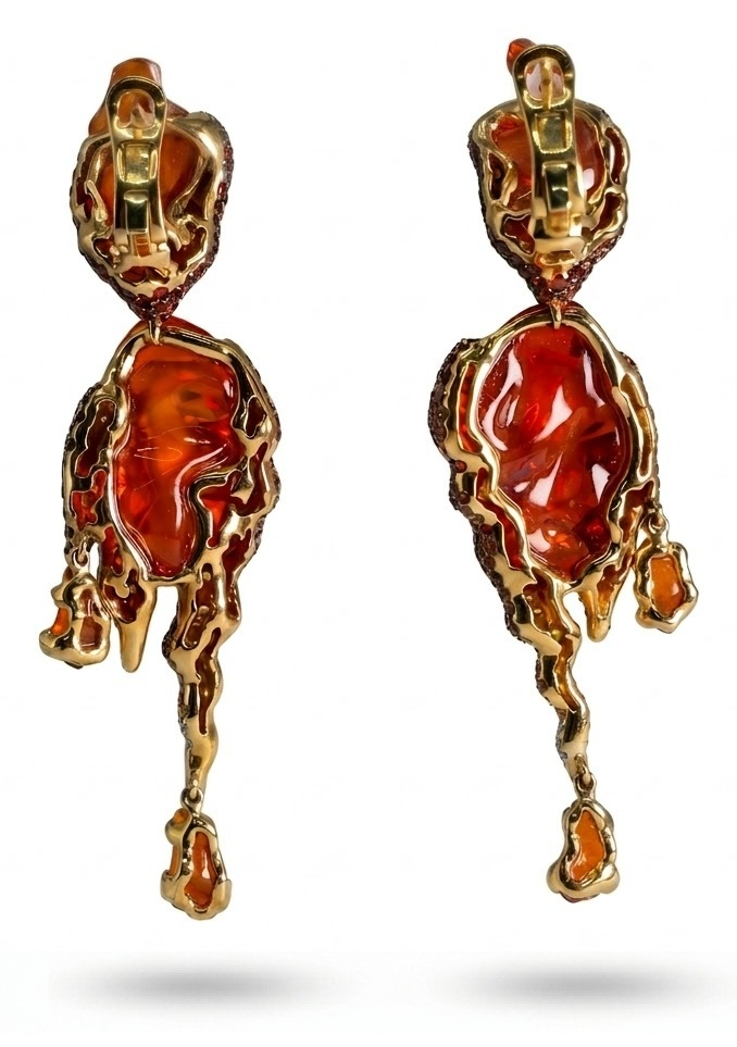 Drop earrings · three-quarter view