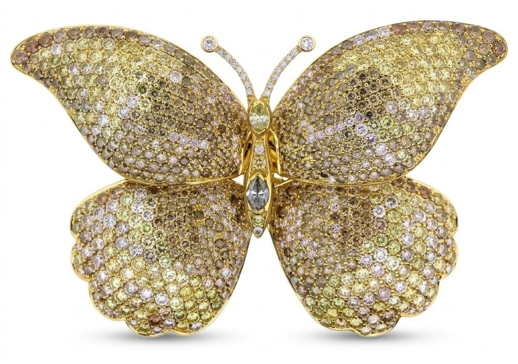 Butterfly brooch · front view