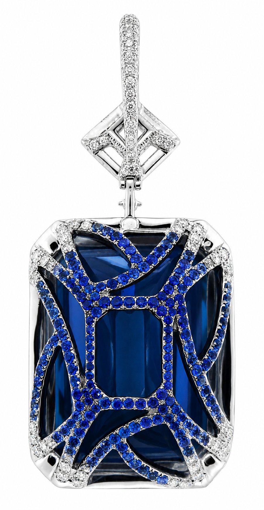 Atlantide · back Trama · cage of Ceylon sapphires