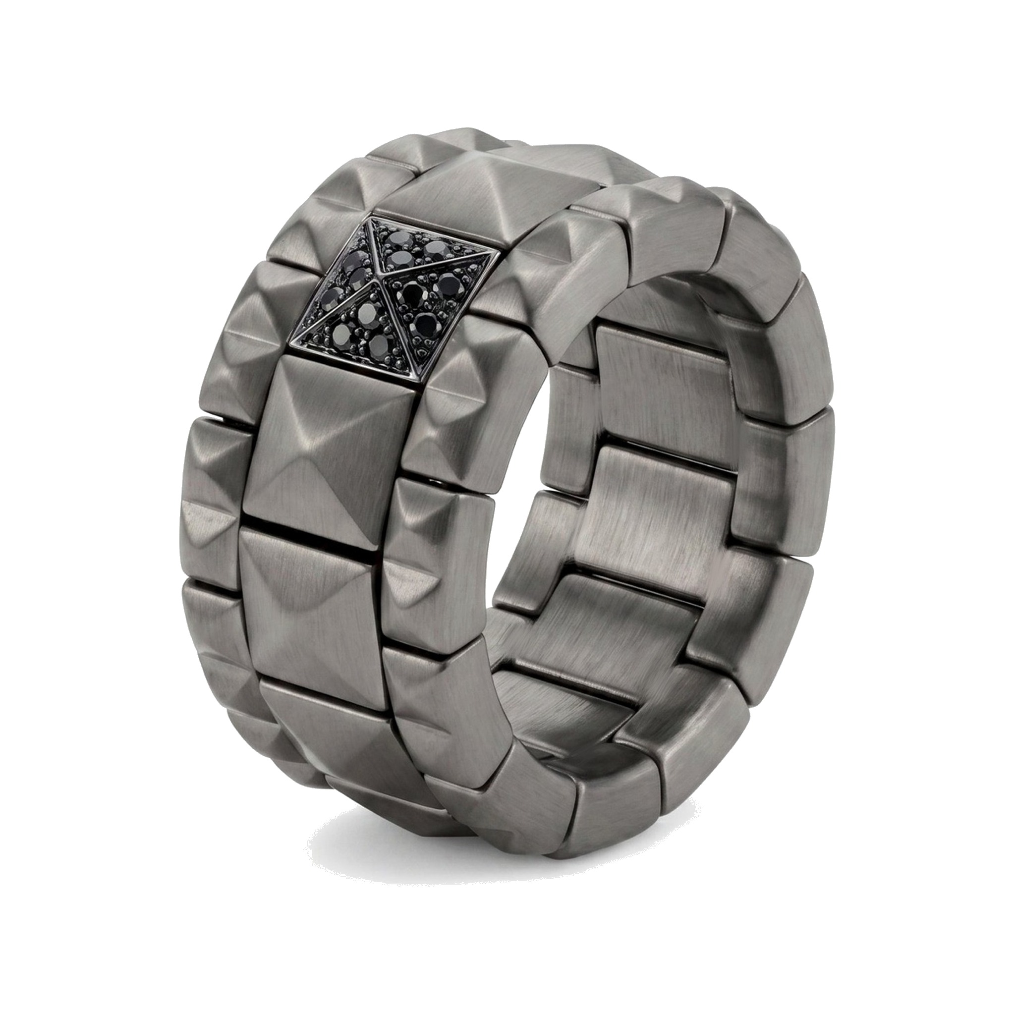 Pyramid Wide · Titanium black pavé