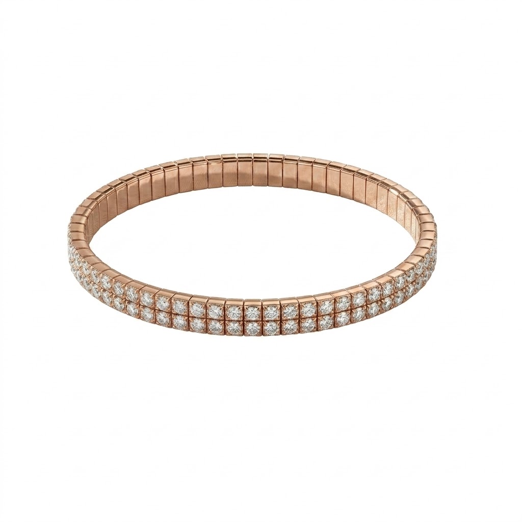 Medium · Rose Gold double pavé