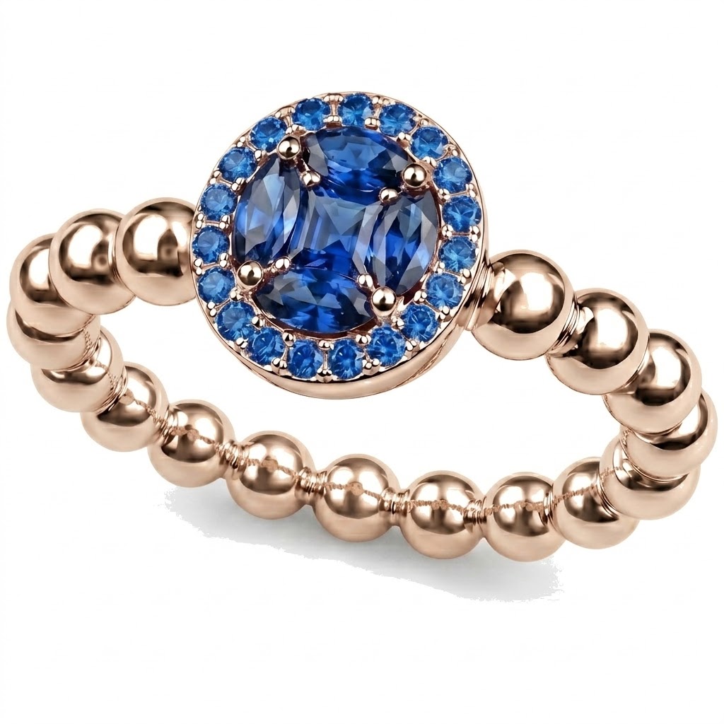 Harmony · Rose gold + sapphire