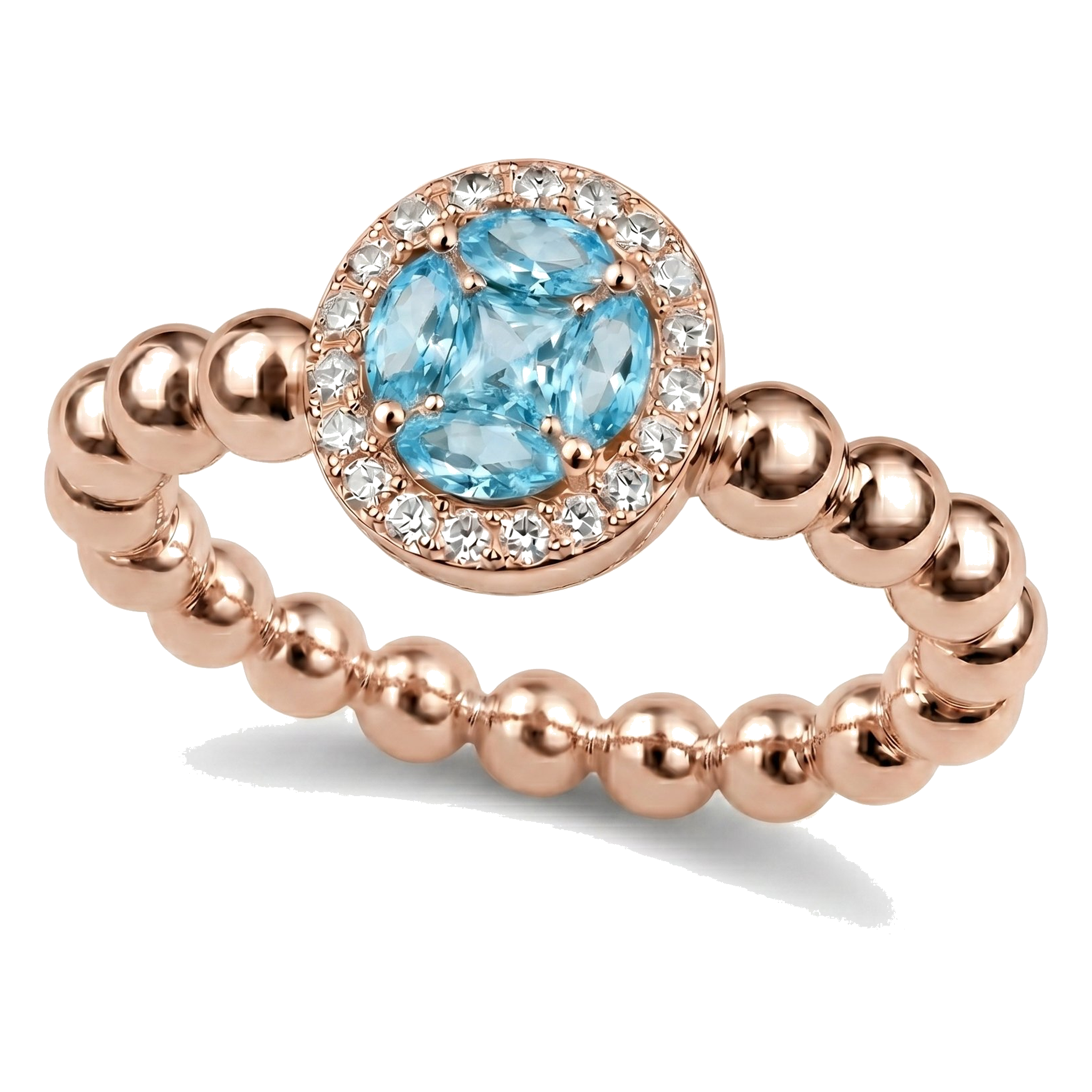 Harmony · Rose gold + topaz