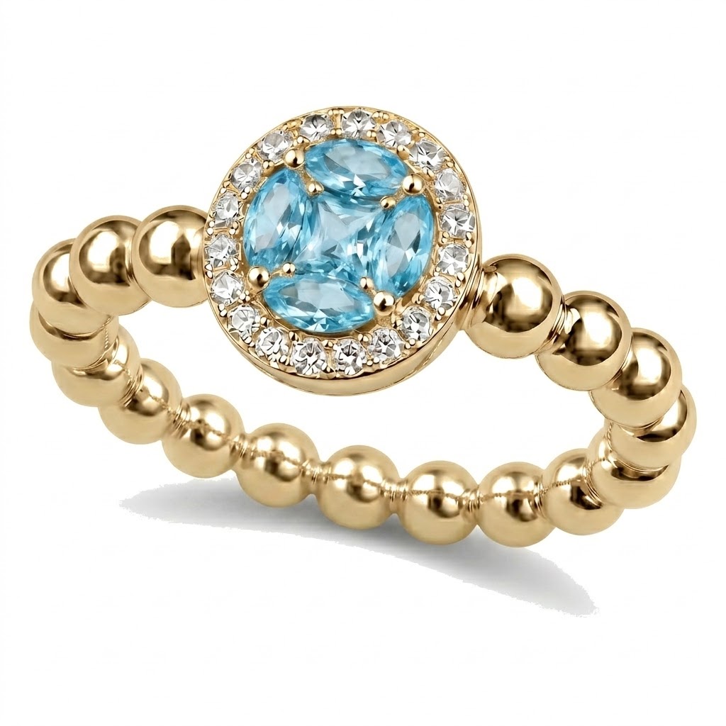 Harmony · Yellow gold + topaz